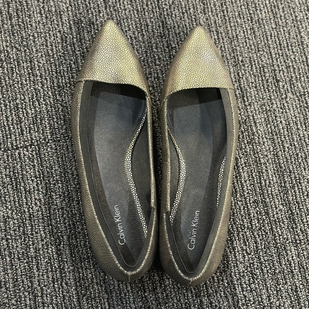 Calvin Klein Women's Silver/Gold Flats